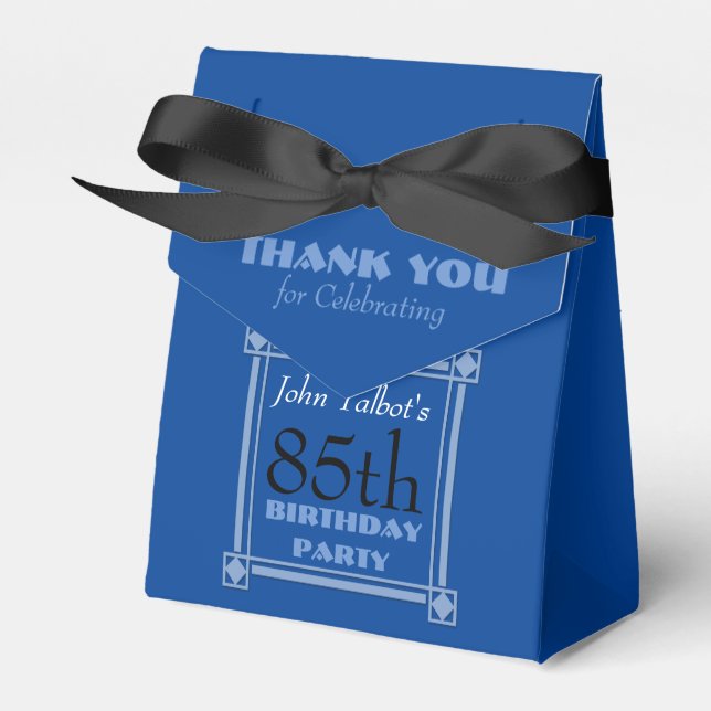 Ballotins Retro Blue 85e anniversaire Ballotin de fête (Verso)