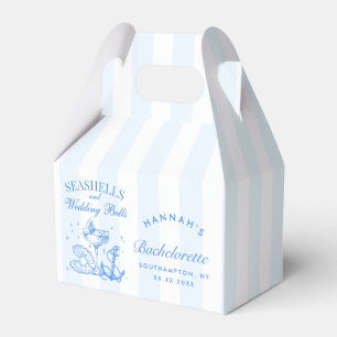 Ballotins Retro Blue Coquillages & Cloches de Mariage Enterr