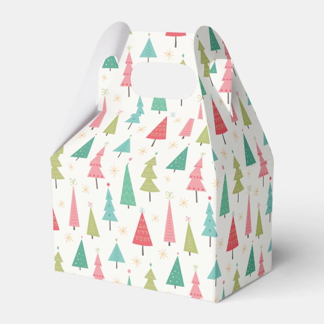 Ballotins Retro Joyeux arbres de Noël Fun Motif de vacances (Verso)