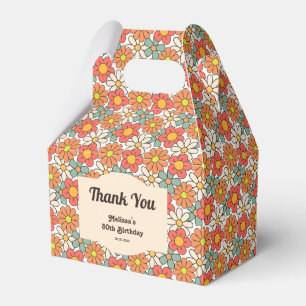 Ballotins Retro Peach Orange Floral Super Anniversaire