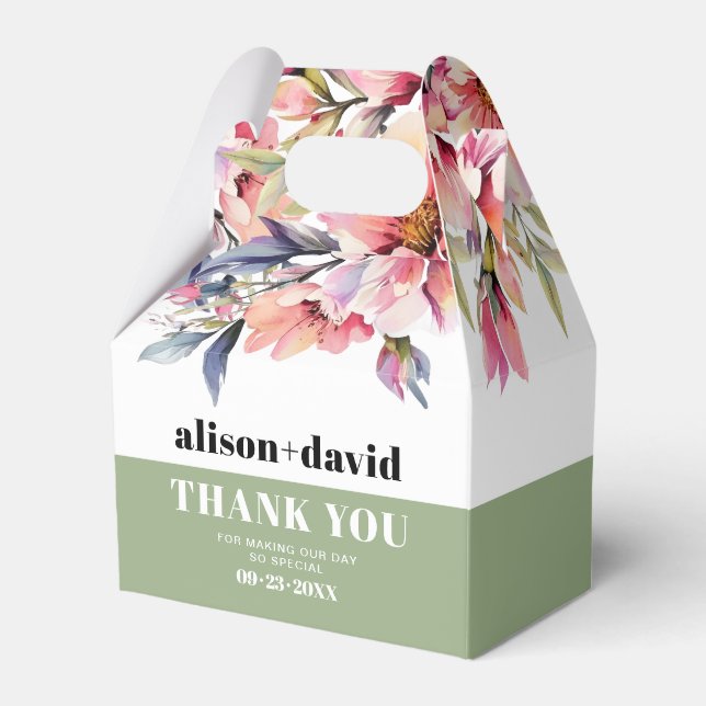 Ballotins Rhododendron branch flowers typography wedding (Verso)