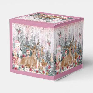 Ballotins Rinder d'aquarelle rose, Snowman Joyeux Noël