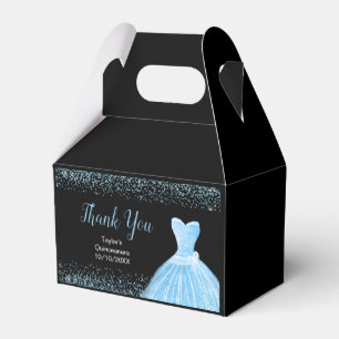 Ballotins Robe Faux Paillettes Bleu Clair Quinceanera