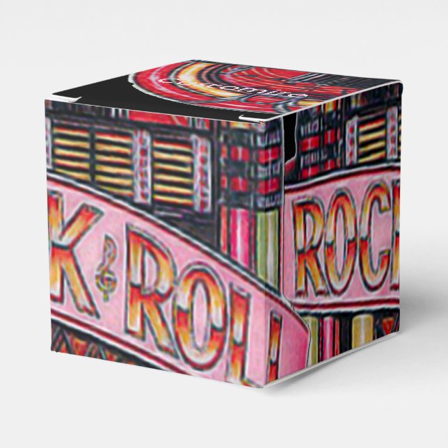 Ballotins Rock & Roll Juke Box Retro Cube Ballotin (Verso)