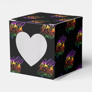 Ballotins Rock & Roll Rainbow Music Motif Ballotin de coeur