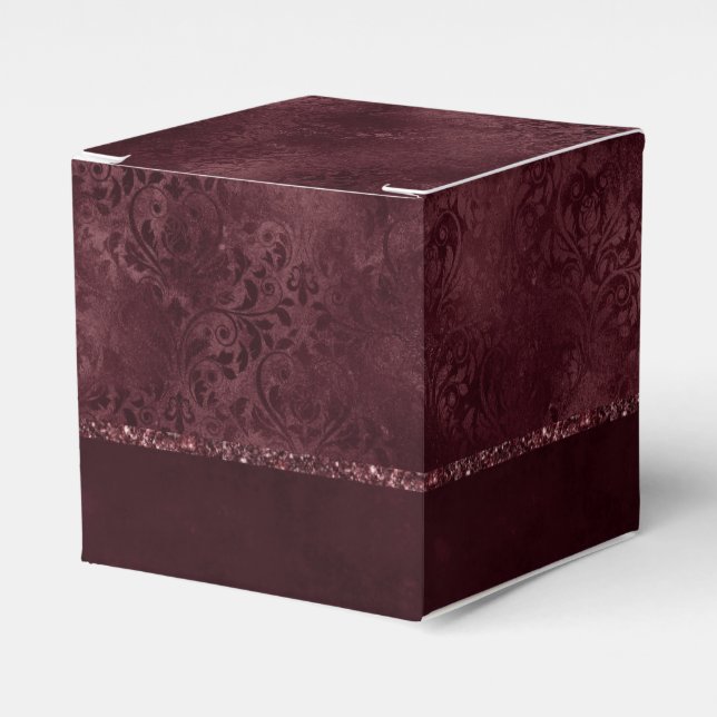 Ballotins Romance Vin De Minuit | Dark Satiny Grunge Damask (Verso)