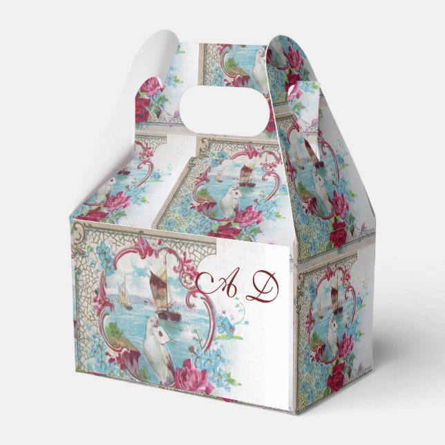BALLOTINS ROMANTICA ÉLÉGANT ROSE BLANC MARIAGE MONOGRAM (Verso)
