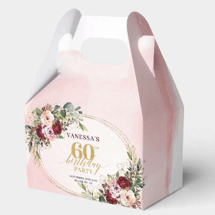 Ballotins Romantique Boho Blush Or Floral 60e Anniversaire 