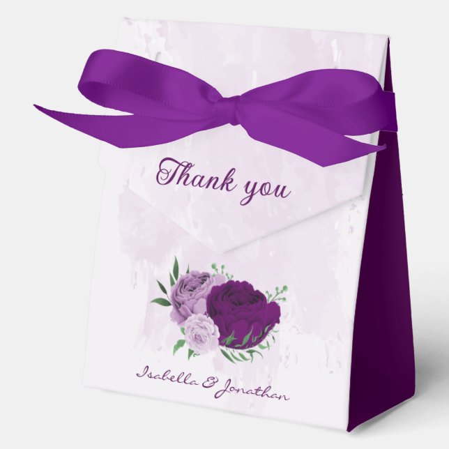 Ballotins Romantique fleurs violettes verdure (Recto)
