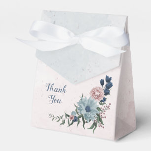 Ballotins Romantique rose bleu fleurs verdure mariage