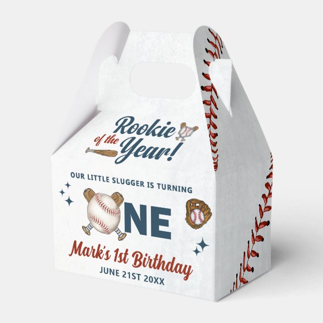 Ballotins Rookie de l'année Baseball 1er anniversaire fête (Verso)