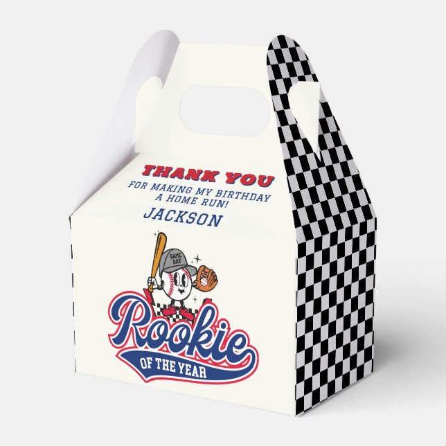 Ballotins Rookie De L'Année Baseball Anniversaire Fête Perso (Verso)