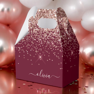 Ballotins Rose Bourgogne Gold Blush Pink Parties scintillant