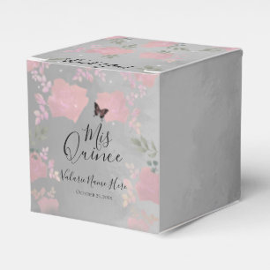 Ballotins Rose chic Quinceanera Ballotin en argent