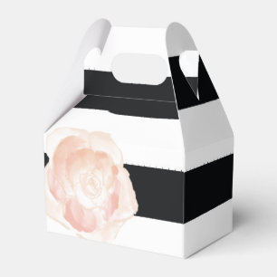 Ballotins Rose de bandes d'aquarelle noir et blanc