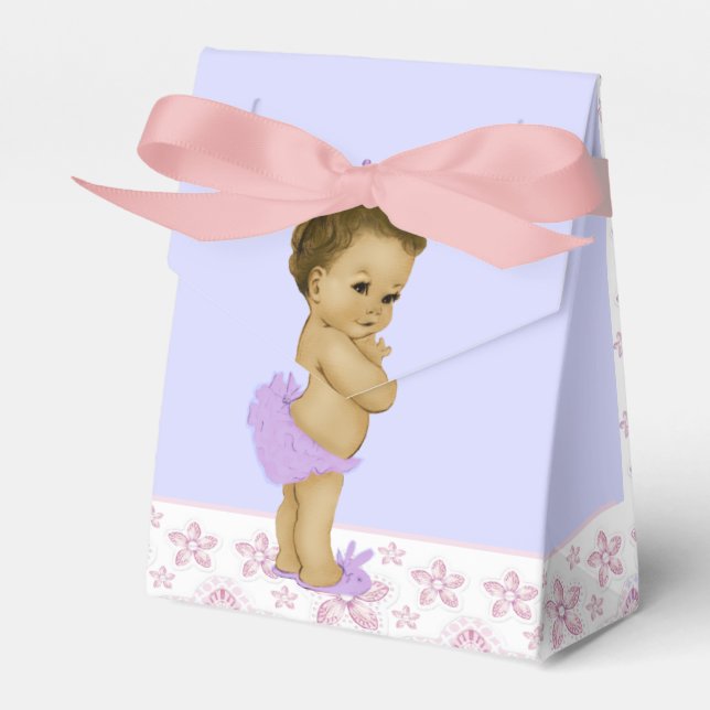 Ballotins Rose et violet afro-américain bébé fille douche (Verso)