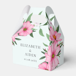Ballotins Rose Floral Mariage Bleu clair