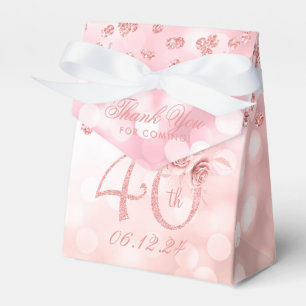 Ballotins Rose Gold 40e anniversaire Merci Lumières florales