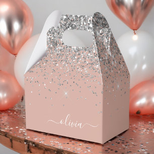 Ballotins Rose Gold Blush rose Parties scintillant argent Mo