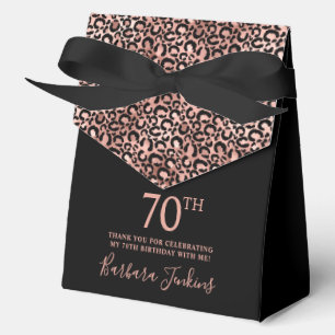 Ballotins Rose Gold Imprimé Léopard pour les 70 ans Remercie