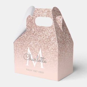Ballotins Rose Gold Pailleté Monogramme Rose Pâle