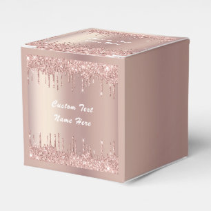 Ballotins Rose Gold Parties scintillant personnalisée Nom du