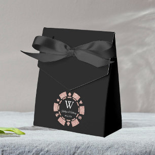 Ballotins Rose Gold Parties scintillant Poker Chip Casino Ma