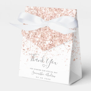 Ballotins Rose Gold parties scintillant rose pâle merci mari