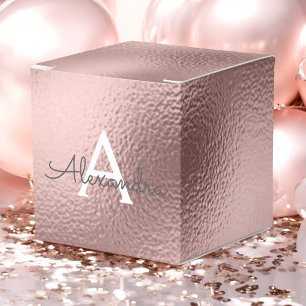Ballotins Rose Gold Pink Papier Métallisé & Monogramme Paill