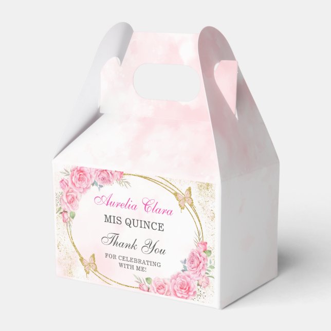 Ballotins Rose Gold Quinceanera Miss Quince 15 Anos Annivers (Verso)