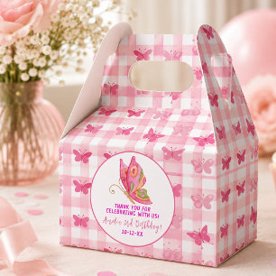 Ballotins Rose gold violet élégant papillon fille anniversai