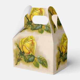 Ballotins Rose jaune Antique Vintage Imprimer Art