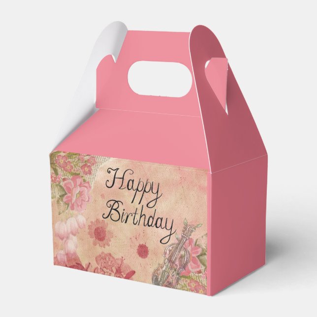 Ballotins Rose Joyeux anniversaire Ballotin Floral Design (Verso)