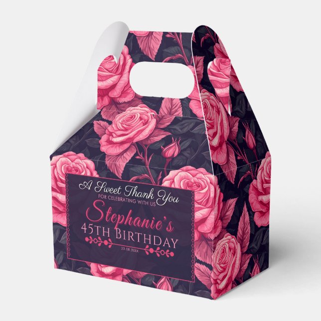 Ballotins Rose moderne Anniversaire Ballotin pour Jardin Ann (Verso)