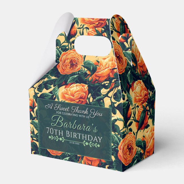 Ballotins Rose moderne Ballotin d'anniversaire pour printemp (Verso)