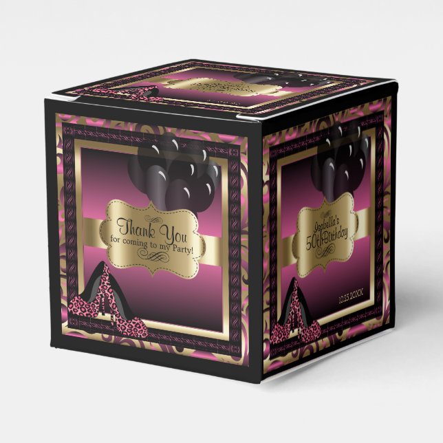 Ballotins Rose, Noir & Or Metallic - 00e anniversaire (Verso)