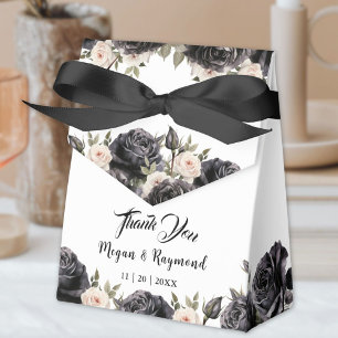 Ballotins Rose noir Vintage Floral Mariage gothique
