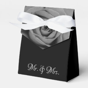 Ballotins Rose noire et blanche M & Mme Mariage Ballotin de