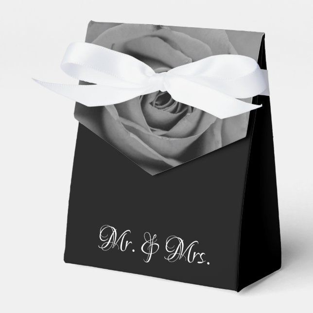 Ballotins Rose noire et blanche M & Mme Mariage Ballotin de  (Verso)