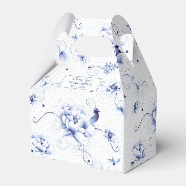 Ballotins Rose Oiseau Bleu Chinoiserie Florale (Verso)