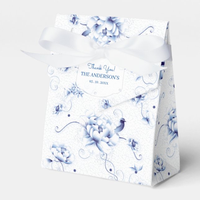 Ballotins Rose Oiseau Bleu Chinoiserie Florale (Verso)