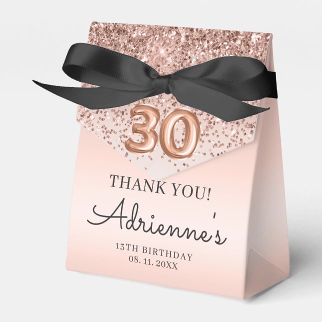 Ballotins Rose or Parties scintillant ballon 30e anniversair (Verso)