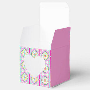 Ballotins Rose Pâle et Motif Floral Géométrique Doré