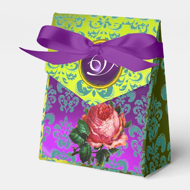 BALLOTINS ROSE ROSE ROSE, DOMMASQUE TURQUOISE JAUNE, MONOGRA (Verso)