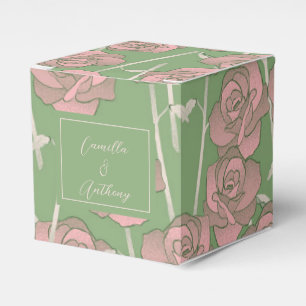 Ballotins Rose rose verte Retro Y2K les années 70 Motif de f