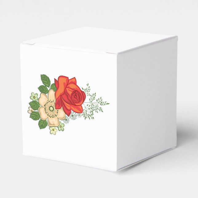 Ballotins Rose rouge et marguerites (Verso)
