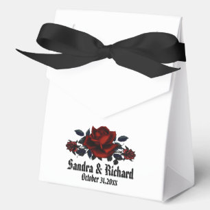 Ballotins Rose rouge gothique Mariage blanc personnel