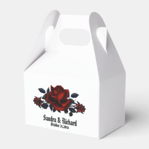 Ballotins Rose rouge gothique Mariage blanc personnel