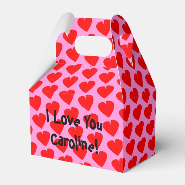 Ballotins Rose Rouge mignonne I Love You Valentines Jour Per (Verso)