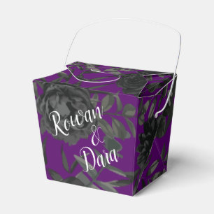 Ballotins Rose violet et noir gothique mariage boîte de préf